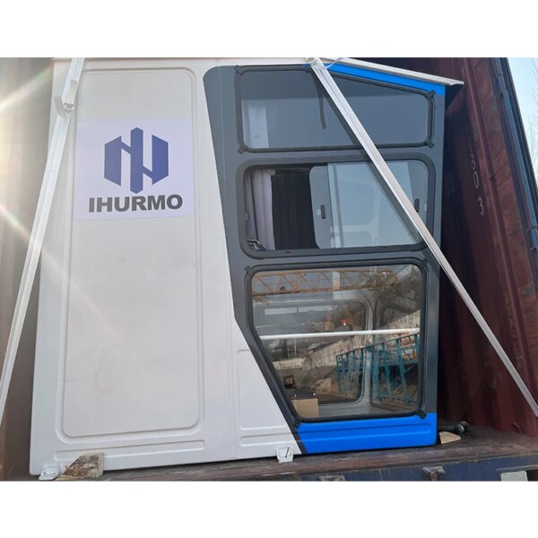 وحدة مرحاض محمولة مع الشركة المصنعة لرافعة برجية الرفع "IHURMO" 16 طن 50 مترًا qtz250 tc7032 معروضة، مدعومة برافعة ذاتية التركيب.