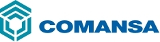 Comansa's logo has a geometric design on the left and the company name in blue text on the right.