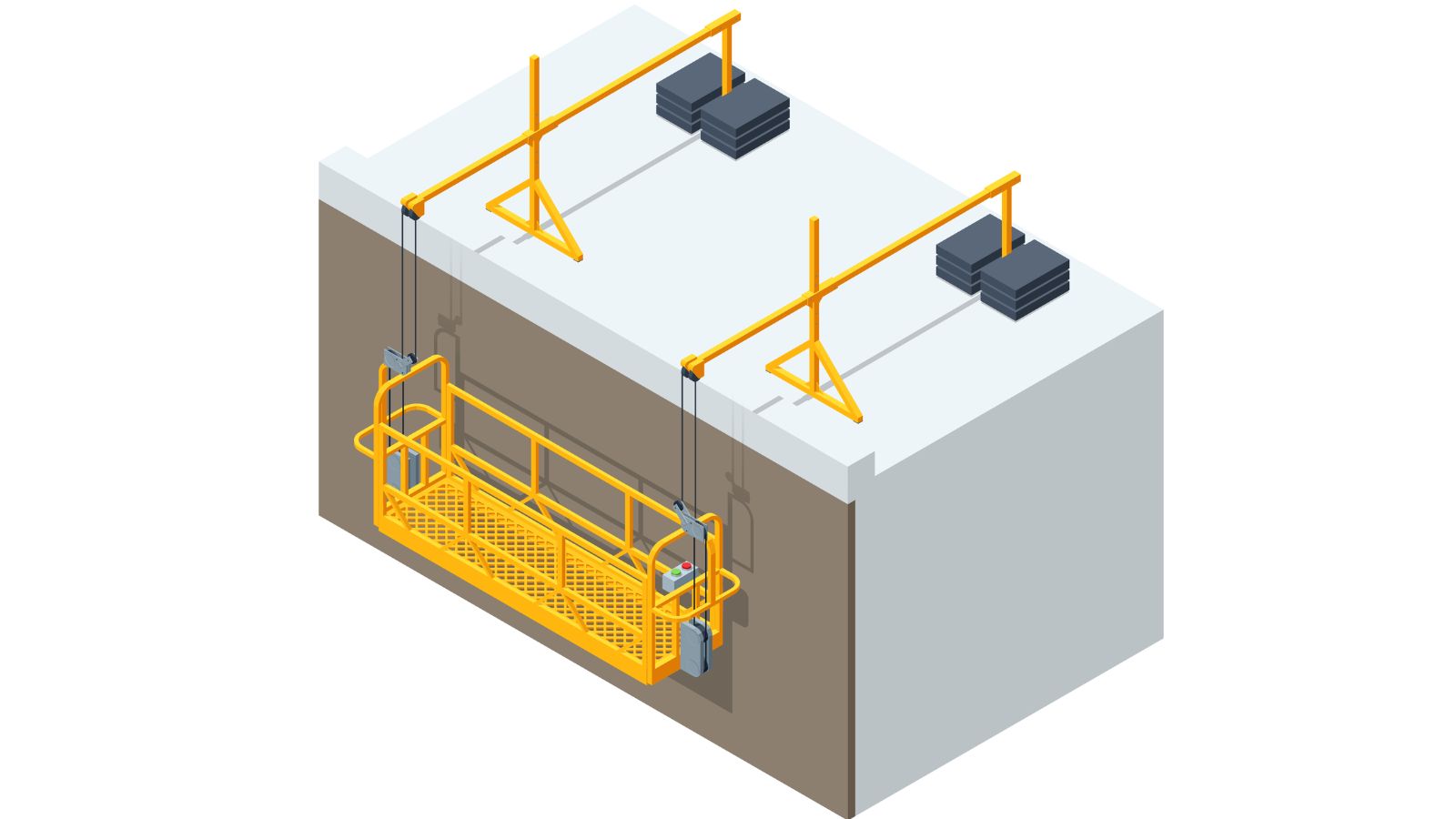 a diagram for suspended scaffolding safety anchorage